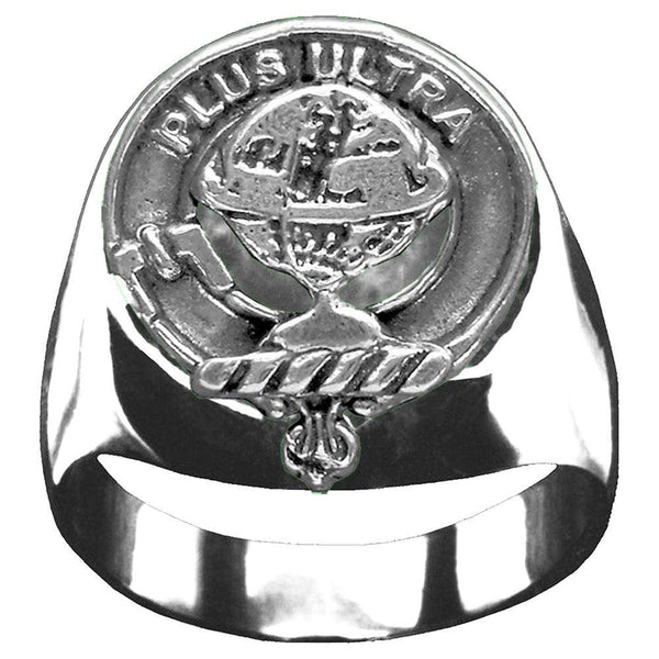 Nairn Scottish Clan Crest Ring GC100  ~  Sterling Silver and Karat Gold