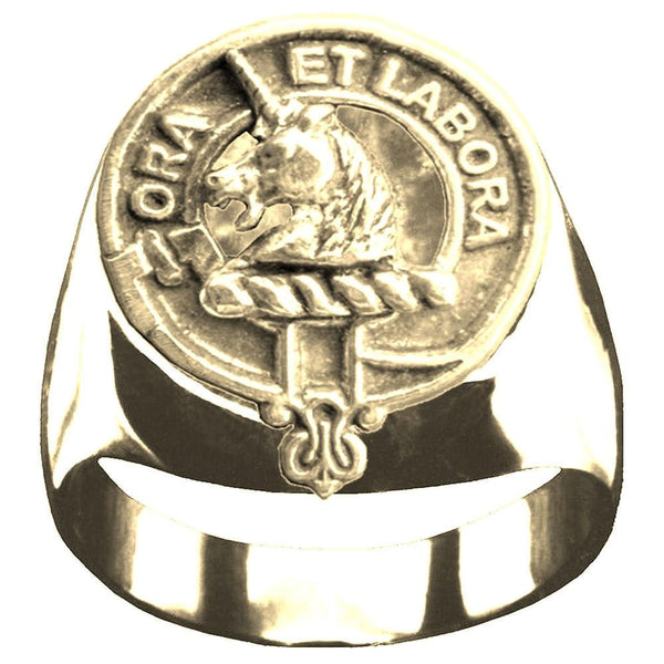 Ramsay Scottish Clan Crest Ring GC100  ~  Sterling Silver and Karat Gold