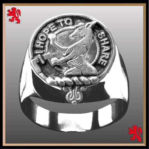 Riddel Scottish Clan Crest Ring GC100  ~  Sterling Silver and Karat Gold