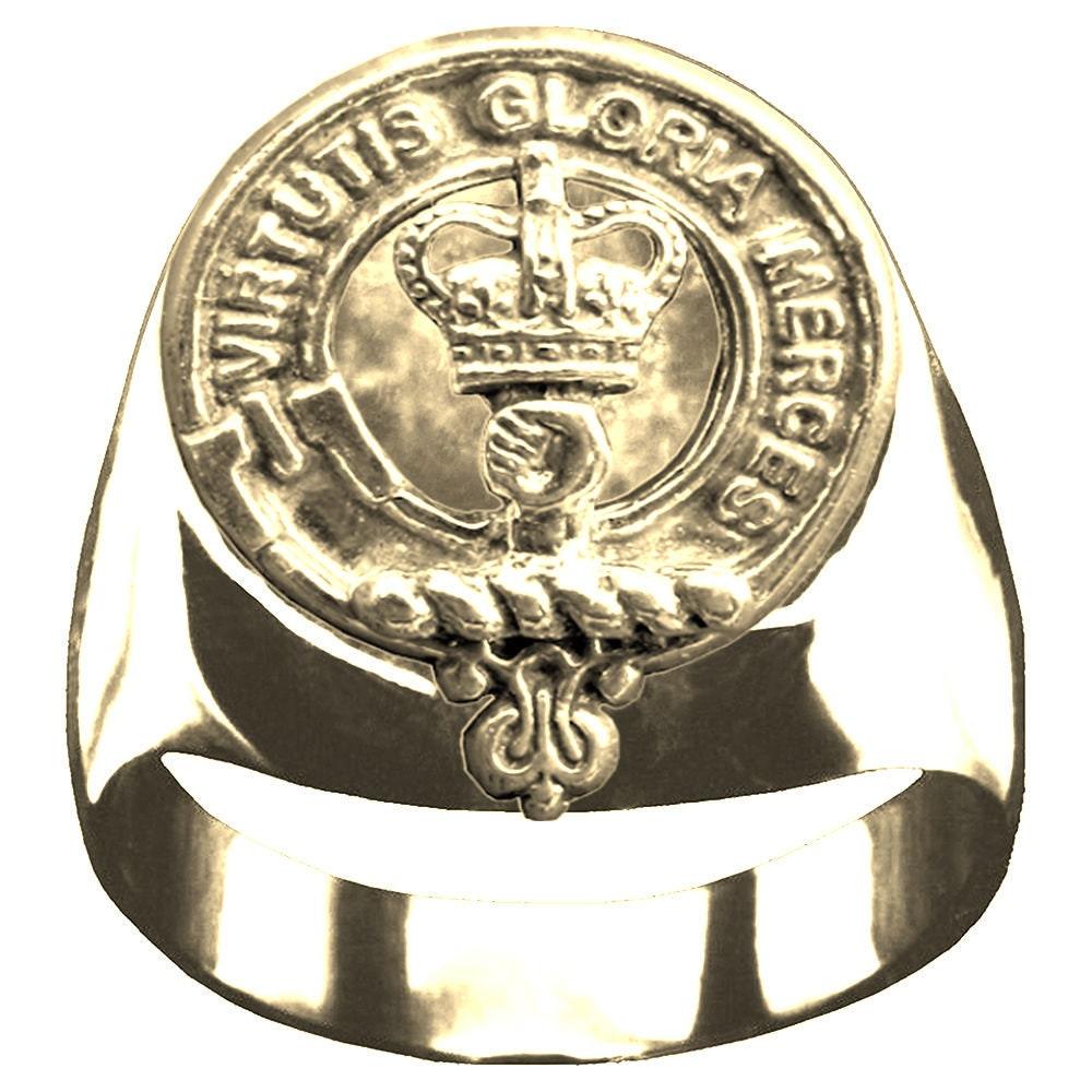 Robertson Scottish Clan Crest Ring GC100 Sterling Silver and