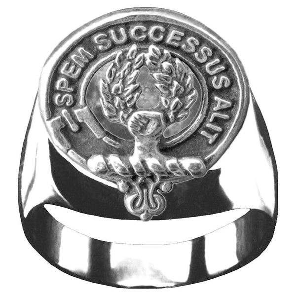 Ross Scottish Clan Crest Ring GC100  ~  Sterling Silver and Karat Gold