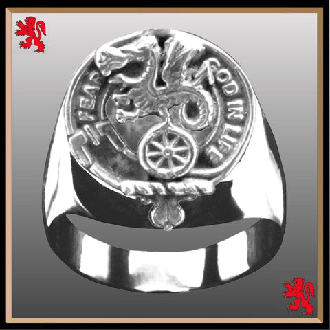 Somerville Scottish Clan Crest Ring GC100  ~  Sterling Silver and Karat Gold