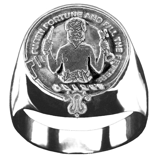 Stewart Athol Scottish Clan Crest Ring GC100  ~  Sterling Silver and Karat Gold