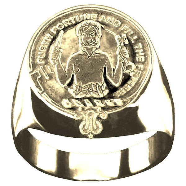Stewart Athol Scottish Clan Crest Ring GC100  ~  Sterling Silver and Karat Gold