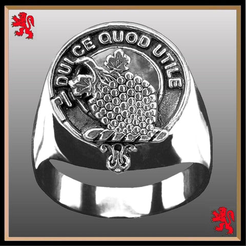 Strang Scottish Clan Crest Ring GC100  ~  Sterling Silver and Karat Gold