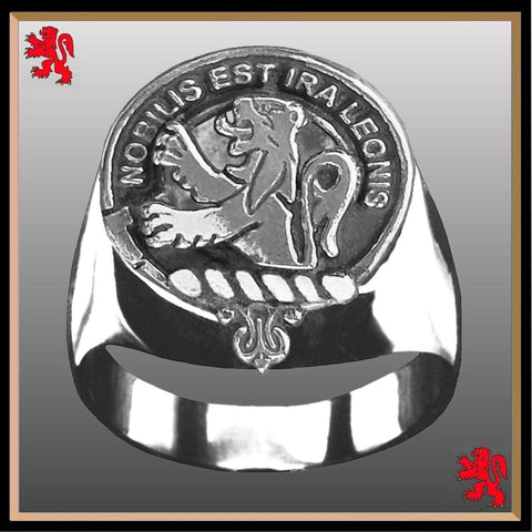 Stuart Scottish Clan Crest Ring GC100  ~  Sterling Silver and Karat Gold