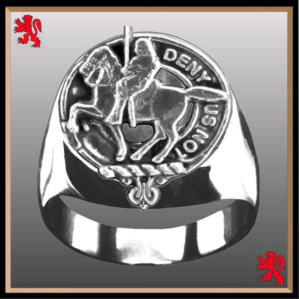 Thompson Scottish Clan Crest Ring GC100  ~  Sterling Silver and Karat Gold