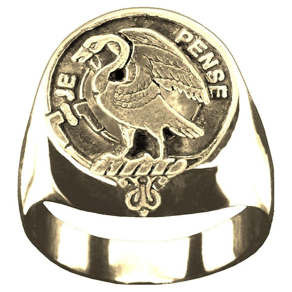 Wemyess Scottish Clan Crest Ring GC100  ~  Sterling Silver and Karat Gold