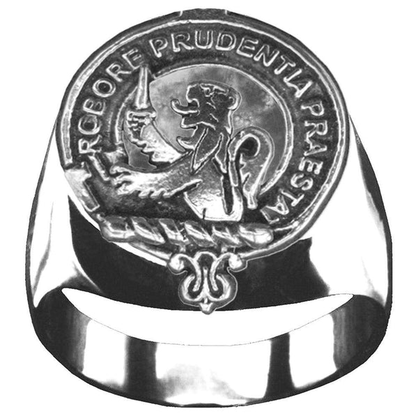 Young Scottish Clan Crest Ring GC100  ~  Sterling Silver and Karat Gold