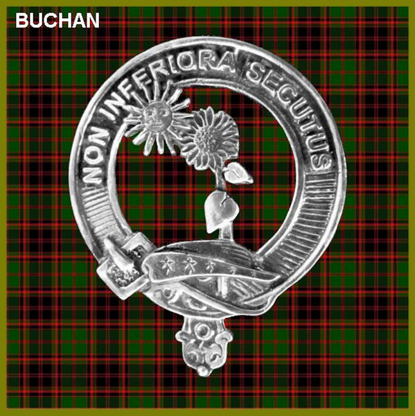 Buchan Clan Crest Badge Glass Beer Mug