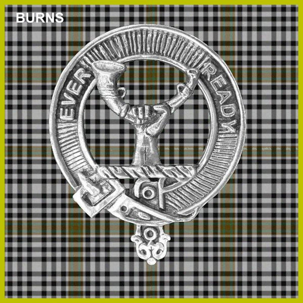 Burns Clan Crest Badge Glass Beer Mug