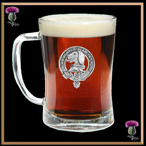 Forrester Clan Crest Badge Glass Beer Mug
