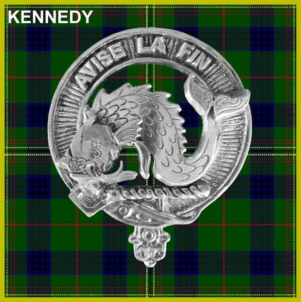 Kennedy Clan Crest Badge Glass Beer Mug