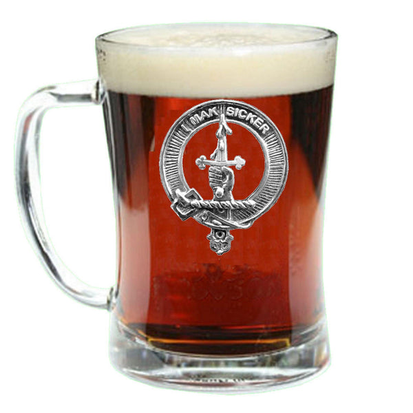 Kirkpatrick Clan Crest Badge Glass Beer Mug