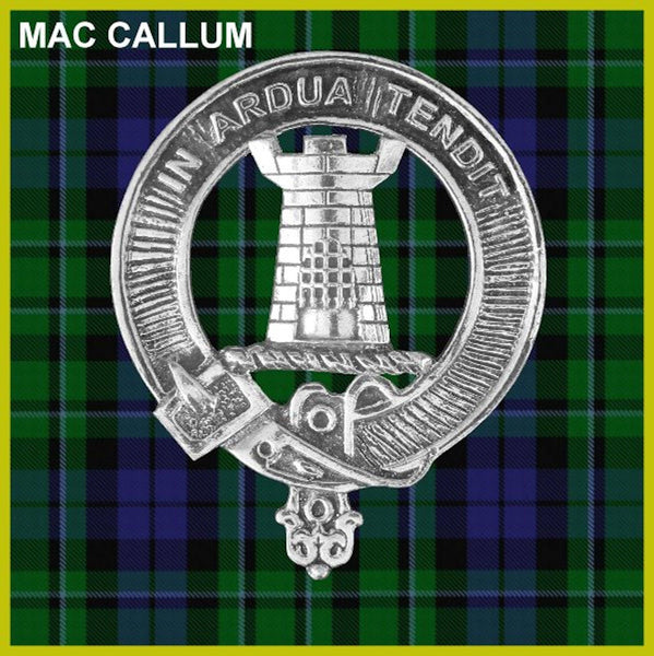 MacCallum Clan Crest Badge Glass Beer Mug