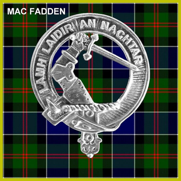 MacFadden Clan Crest Badge Glass Beer Mug