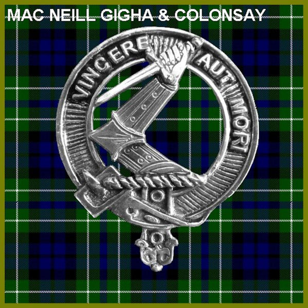 MacNeil Gigha & Colonsay Clan Crest Badge Glass Beer Mug