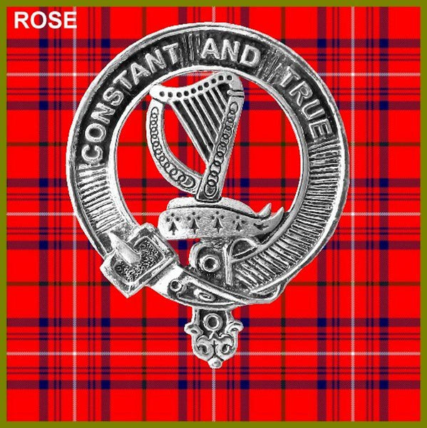 Rose Clan Crest Badge Glass Beer Mug