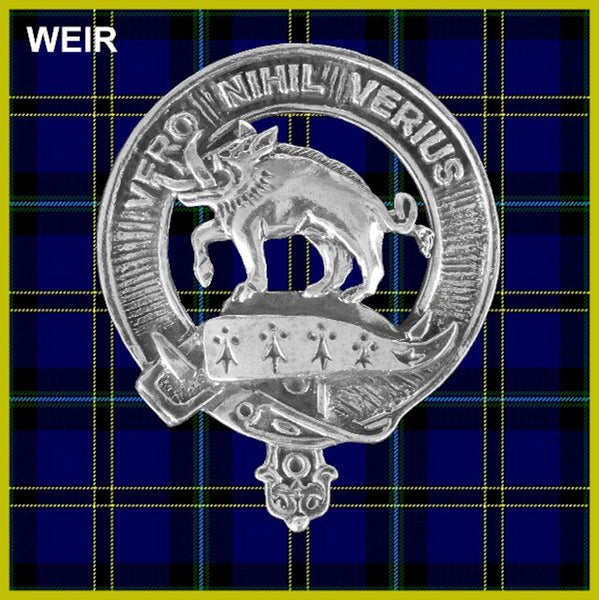 Weir Clan Crest Badge Glass Beer Mug