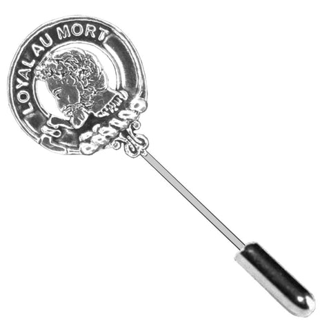 Adair Clan Crest Stick or Cravat pin, Sterling Silver