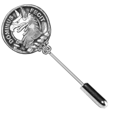 Baird Clan Crest Stick or Cravat pin, Sterling Silver