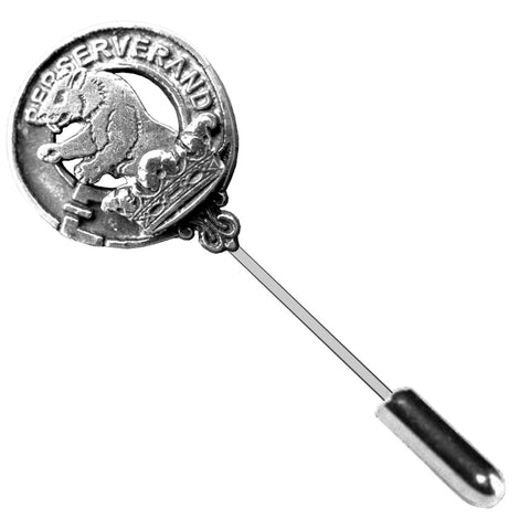 Beveridge Clan Crest Stick or Cravat pin, Sterling Silver