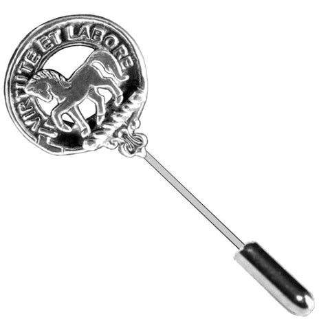 Cochrane Clan Crest Stick or Cravat pin, Sterling Silver
