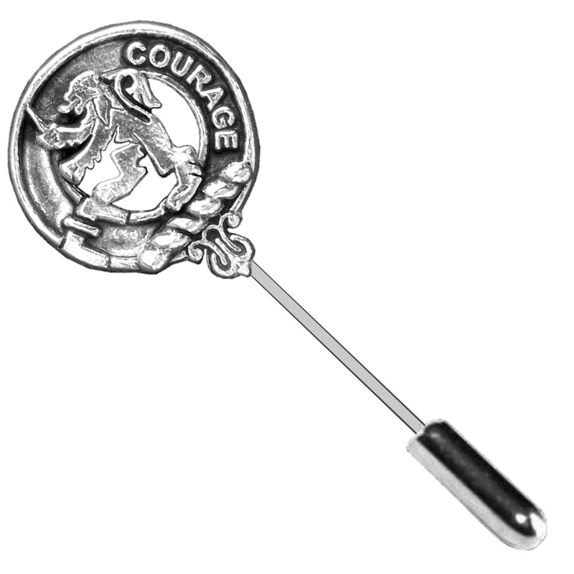 Cumming Clan Crest Stick or Cravat pin, Sterling Silver