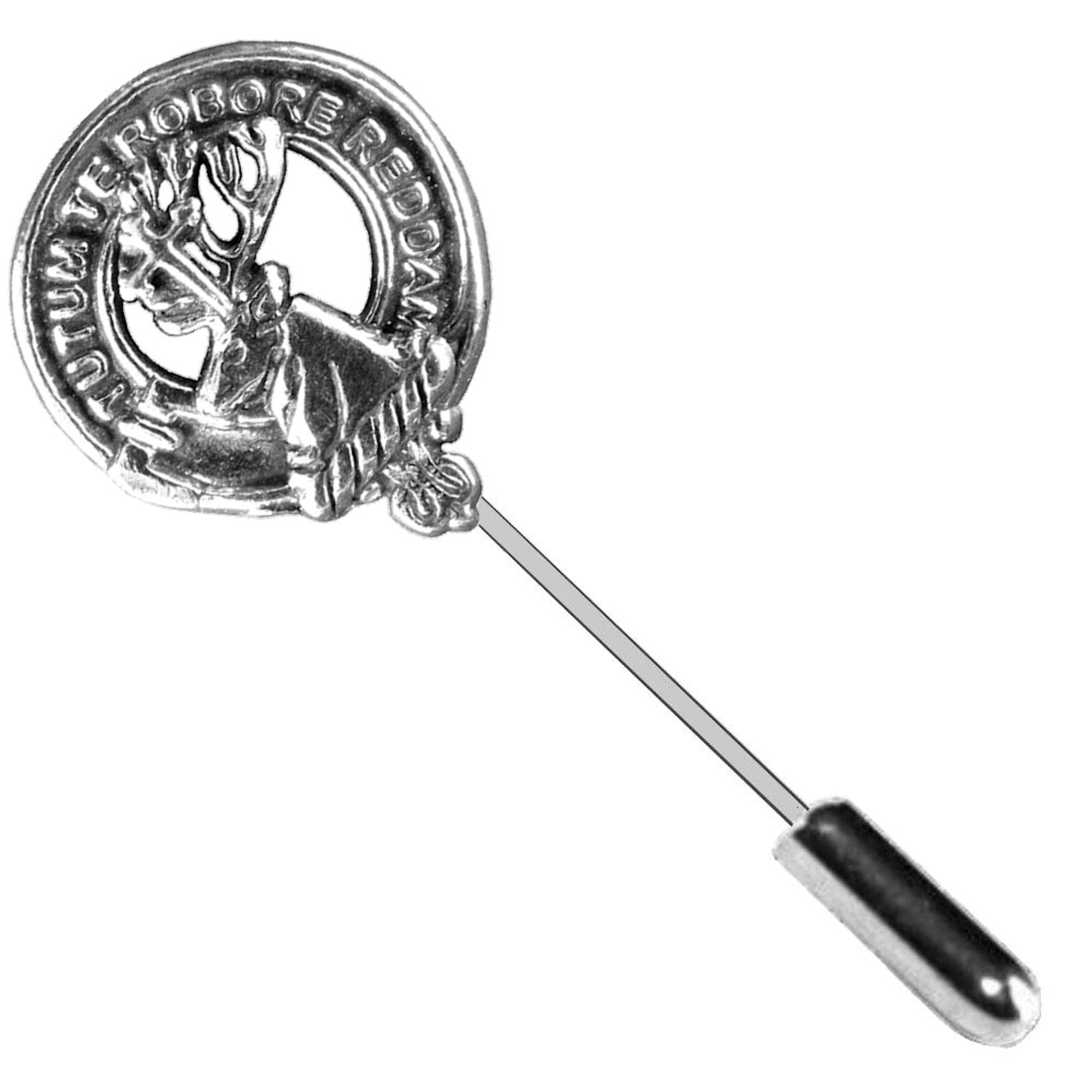 Crawford Clan Crest Stick or Cravat pin, Sterling Silver