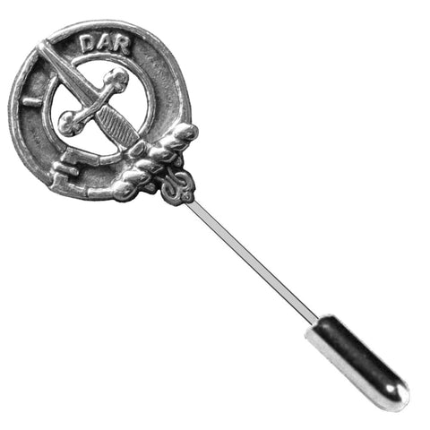 Dalzell Clan Crest Stick or Cravat pin, Sterling Silver