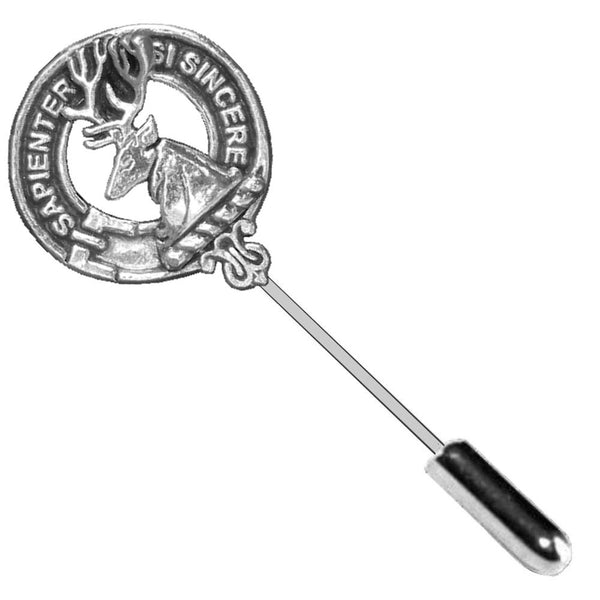 Davidson Clan Crest Stick or Cravat pin, Sterling Silver