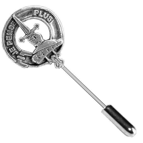 Erskine Clan Crest Stick or Cravat pin, Sterling Silver