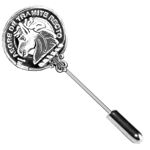Horsburgh Clan Crest Stick or Cravat pin, Sterling Silver
