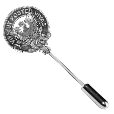 Johnston (Caskieben) Clan Crest Stick or Cravat pin, Sterling Silver