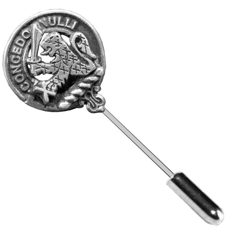 Little Clan Crest Stick or Cravat pin, Sterling Silver
