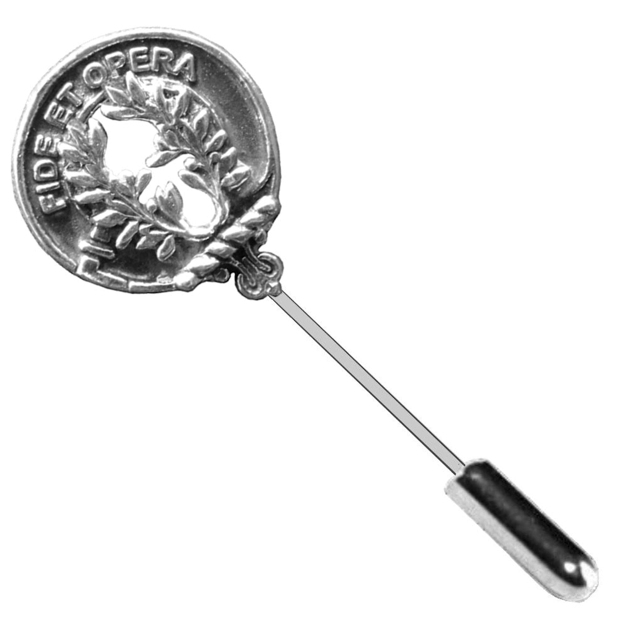MacArthur Clan Crest Stick or Cravat pin, Sterling Silver