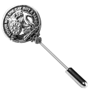 MacBain Clan Crest Stick or Cravat pin, Sterling Silver