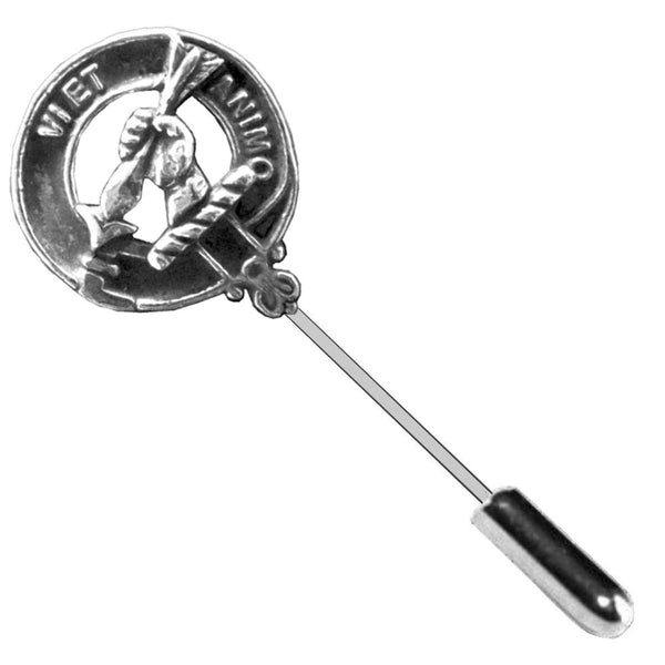 MacCulloch Clan Crest Stick or Cravat pin, Sterling Silver