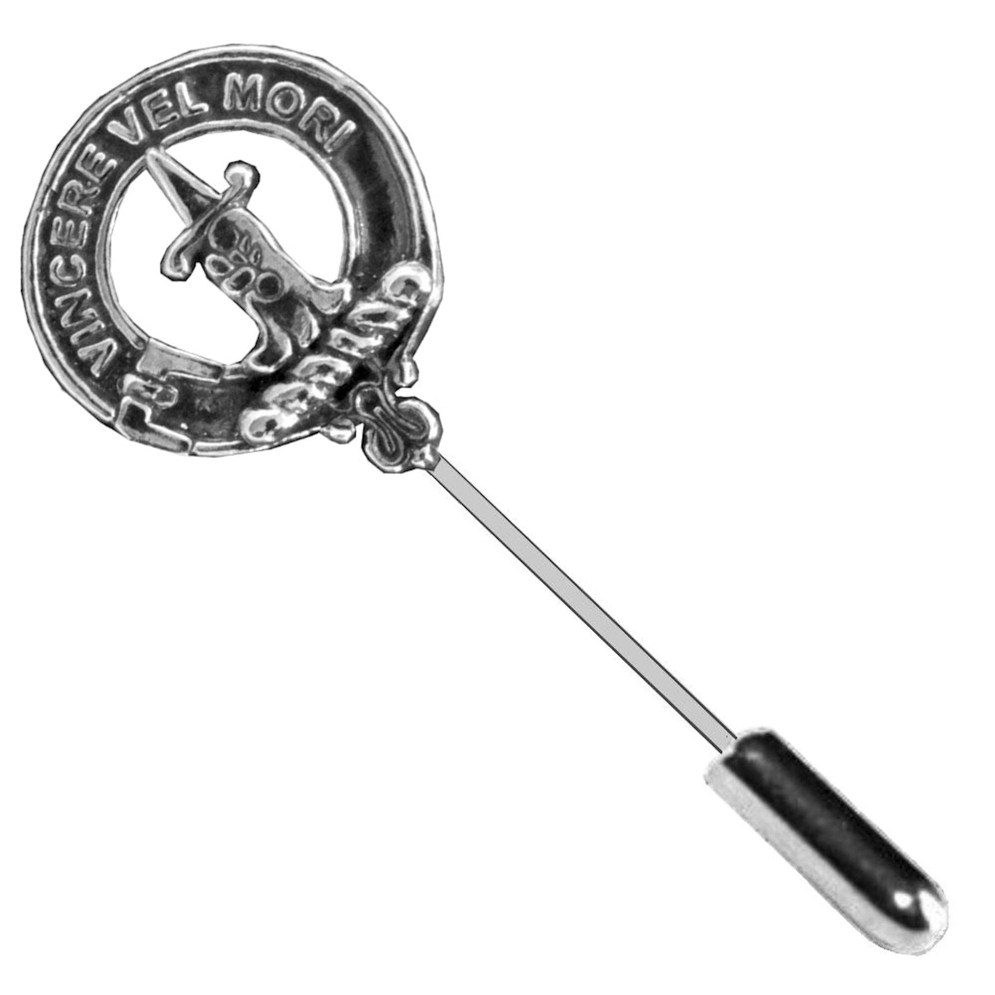 MacDowell Clan Crest Stick or Cravat pin, Sterling Silver