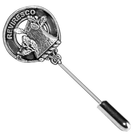 MacEwen Clan Crest Stick or Cravat pin, Sterling Silver