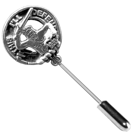 MacFarlane Clan Crest Stick or Cravat pin, Sterling Silver