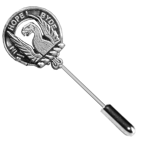 MacIain Clan Crest Stick or Cravat pin, Sterling Silver