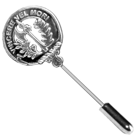 MacLaine Clan Crest Stick or Cravat pin, Sterling Silver