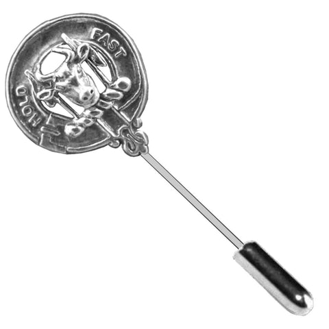 MacLeod Clan Crest Stick or Cravat pin, Sterling Silver