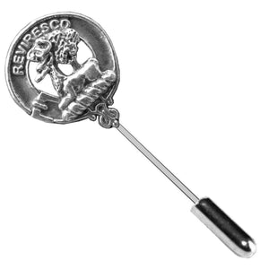 Maxwell Clan Crest Stick or Cravat pin, Sterling Silver
