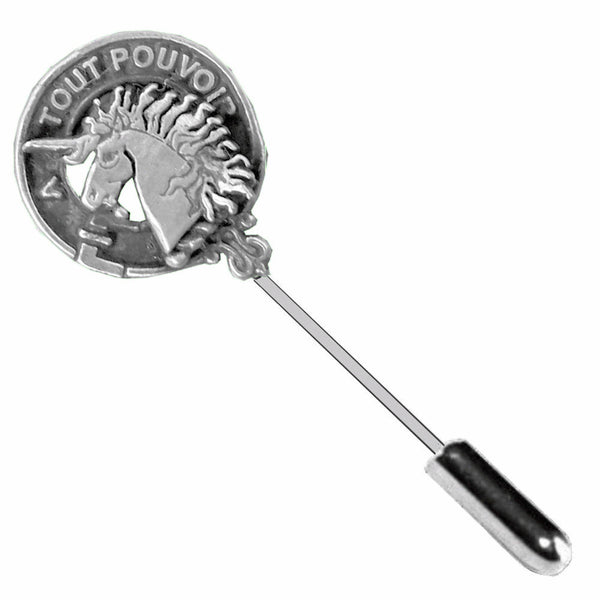 Oliphant Clan Crest Stick or Cravat pin, Sterling Silver