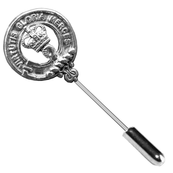 Robertson Clan Crest Stick or Cravat pin, Sterling Silver