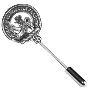 Young Clan Crest Stick or Cravat pin, Sterling Silver