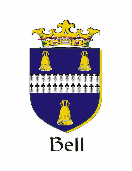 Bell Irish Coat of Arms Black Pocket Watch