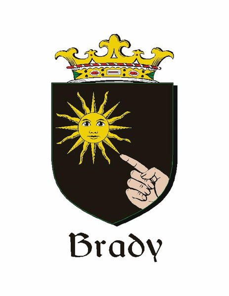 Brady Irish Coat of Arms Black Pocket Watch